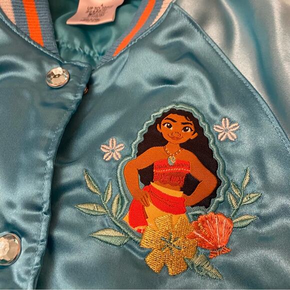 Disney Store Moana Bomber Jacket sz 4 - Picture 4 of 8